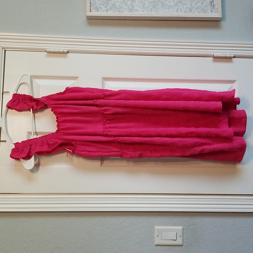 Shein hot pink summer swing dress size L